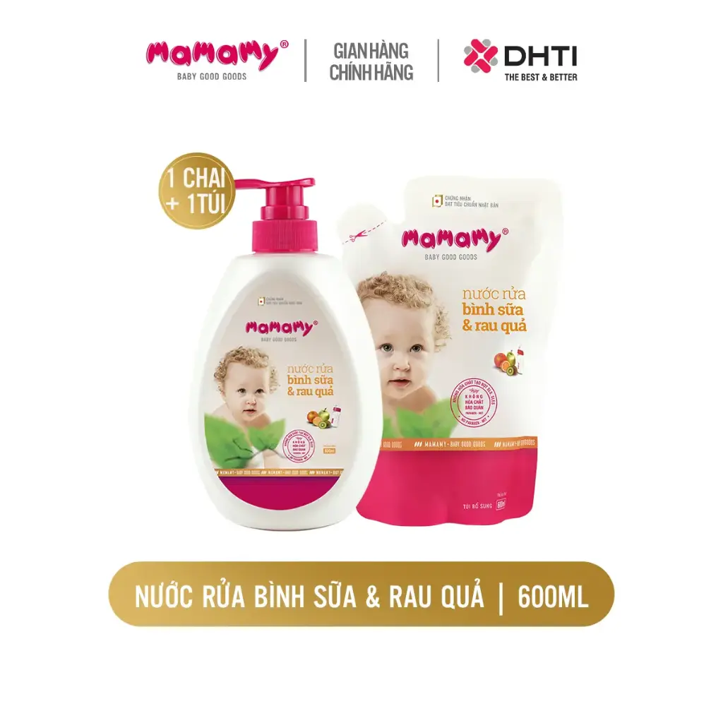 Combo 1 chai 600ml và 1 túi 600ml